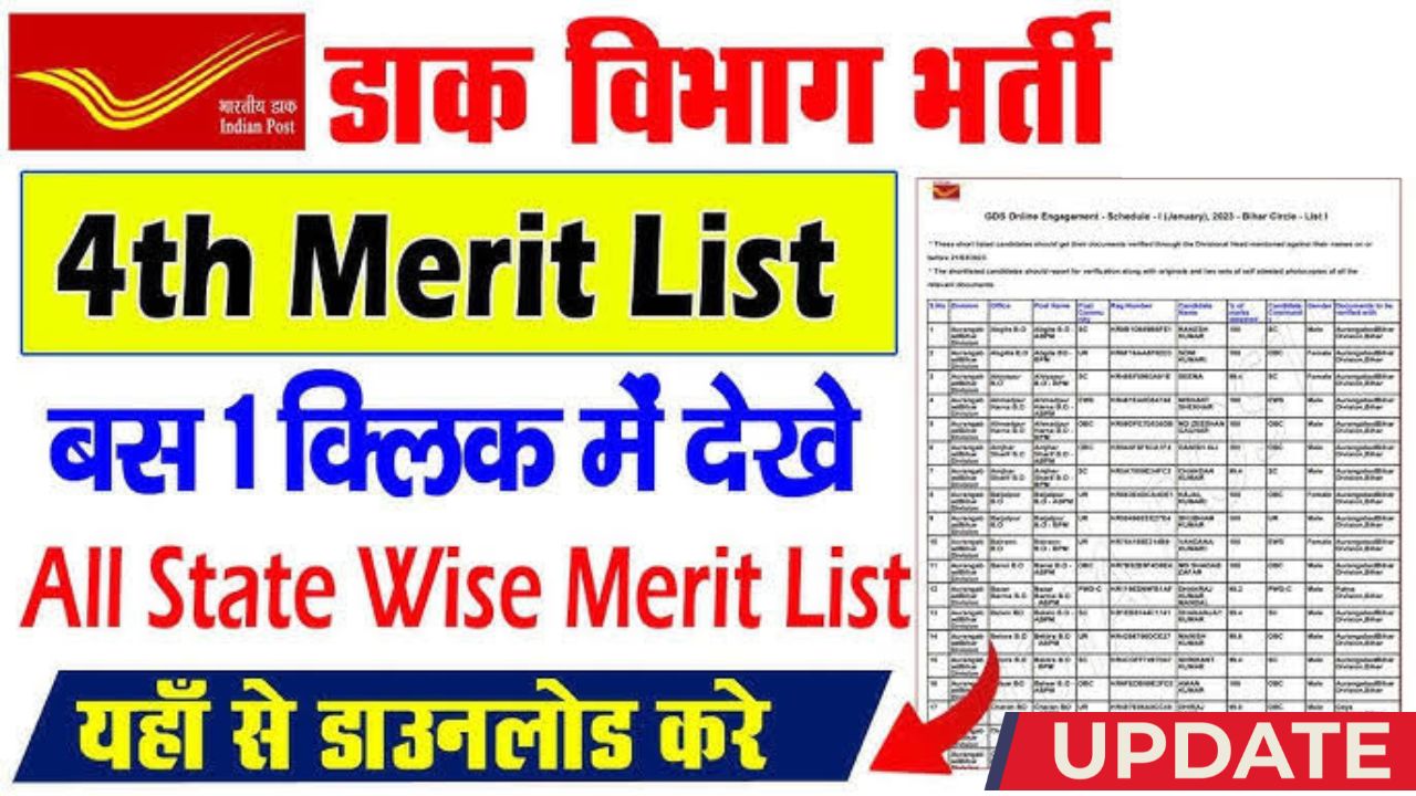 India Post GDS 4th Merit List